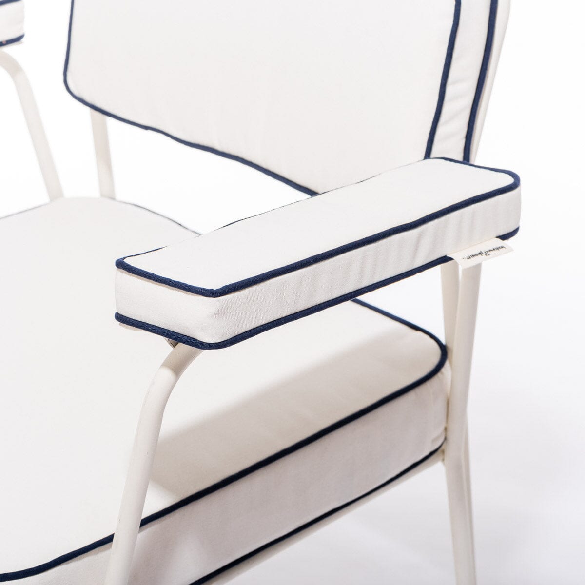 The Waterhouse Dining Chair in Rivie White | Antique White Frame Bundle Business & Pleasure Co. 