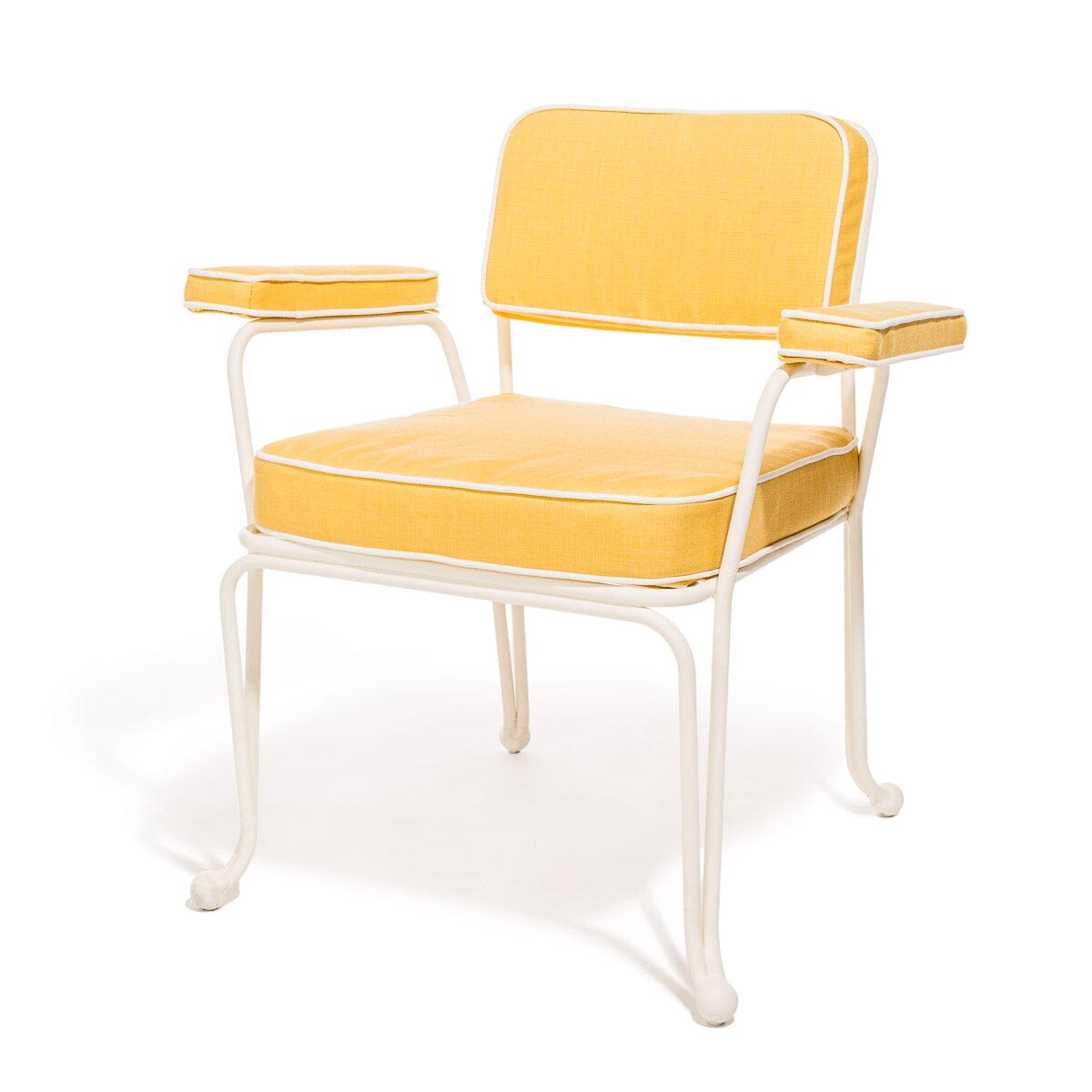 Product image of The Waterhouse Dining Chair in Sunbleached Yellow | Antique White Frame Bundle Business & Pleasure Co. 