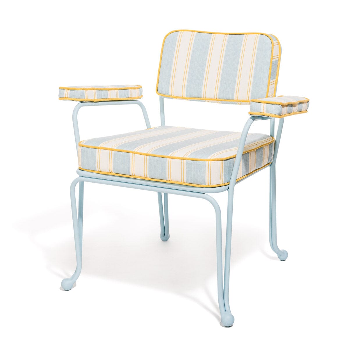 Product image of The Waterhouse Dining Chair in Tuuli Stripe Blue | Powder Blue Frame Bundle Business & Pleasure Co. 