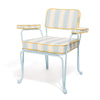 Swatch for The Waterhouse Dining Chair in Tuuli Stripe Blue | Powder Blue Frame
