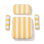 Waterhouse Dining Chair Kit - Antique White & Tuuli Stripe Yellow Waterhouse Dining Chair Kit Business & Pleasure Co. 