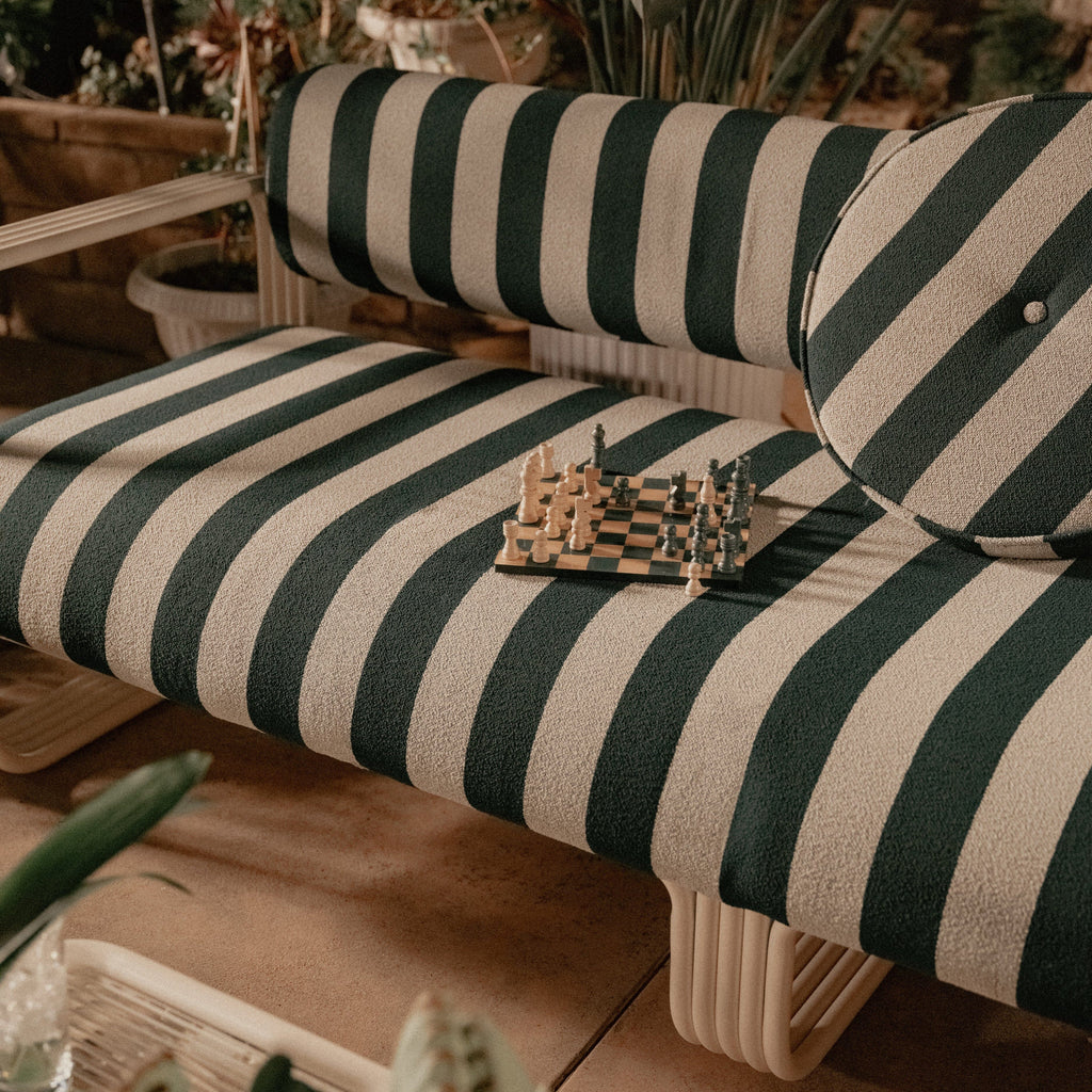 The Contini Sofa Slip Cover Set - Terry Green Stripe Contini Sofa Slip Cover Business & Pleasure Co. 