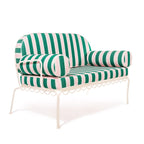 The Al Fresco Love Seat Slip Cover Set - Bistro Green Stripe Al Fresco Love Seat Slip Cover Set Business & Pleasure Co. 