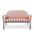 The Al Fresco Love Seat in Bistro Pink Stripe | Vintage Black Frame Bundle Business & Pleasure Co. 