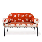 The Al Fresco Love Seat in Benoît Le Sirenuse Jacquard | Vintage Black Frame Bundle Business & Pleasure Co. 