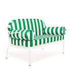 The Al Fresco Love Seat Slip Cover Set - Crew Canyon Green Stripe Al Fresco Love Seat Slip Cover Set Business & Pleasure Co. 