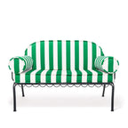 The Al Fresco Love Seat Slip Cover Set - Crew Canyon Green Stripe Al Fresco Love Seat Slip Cover Set Business & Pleasure Co. 