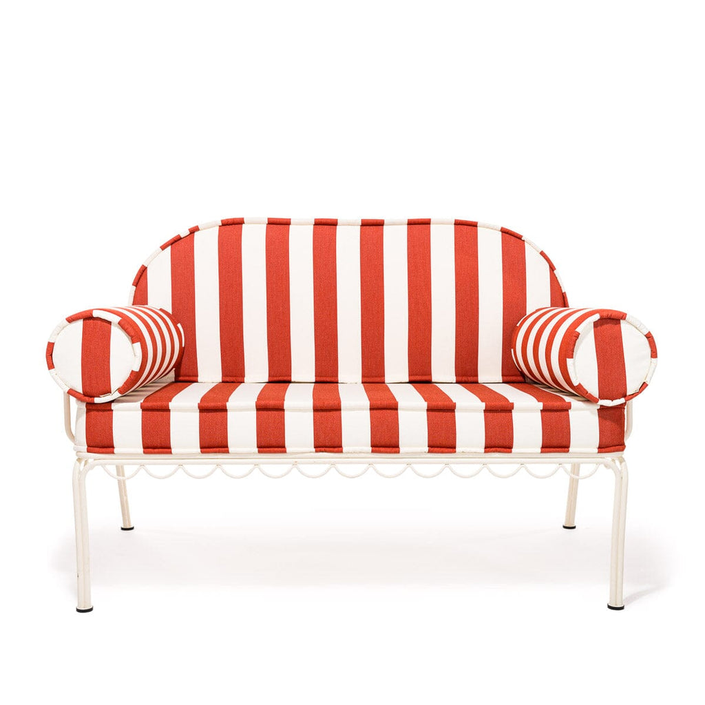 The Al Fresco Love Seat Slip Cover Set - Crew Le Sirenuse Stripe Al Fresco Love Seat Slip Cover Set Business & Pleasure Co. 