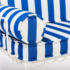 The Al Fresco Love Seat Slip Cover Set - Crew Mediterranean Blue Stripe Al Fresco Love Seat Slip Cover Set Business & Pleasure Co. 