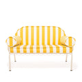 The Al Fresco Love Seat Slip Cover Set - Crew Mimosa Yellow Stripe Al Fresco Love Seat Slip Cover Set Business & Pleasure Co. 