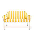 The Al Fresco Love Seat Slip Cover Set - Crew Mimosa Yellow Stripe Al Fresco Love Seat Slip Cover Set Business & Pleasure Co. 