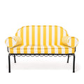 The Al Fresco Love Seat Slip Cover Set - Crew Mimosa Yellow Stripe Al Fresco Love Seat Slip Cover Set Business & Pleasure Co. 