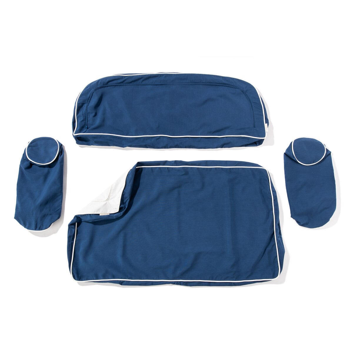 The Al Fresco Love Seat Slip Cover Set x Julia Berolzheimer in Rivie Slate B&P Co. x Julia Berolzheimer 
