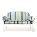 The Al Fresco Love Seat Slip Cover Set x Julia Berolzheimer in Green Stripes B&P Co. x Julia Berolzheimer 