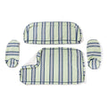 The Al Fresco Love Seat Slip Cover Set x Julia Berolzheimer in Green Stripes B&P Co. x Julia Berolzheimer 