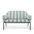 The Al Fresco Love Seat Slip Cover Set x Julia Berolzheimer in Green Stripes B&P Co. x Julia Berolzheimer 