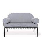 The Al Fresco Love Seat in Lauren's Navy Stripe | Vintage Black Frame Bundle Business & Pleasure Co. 