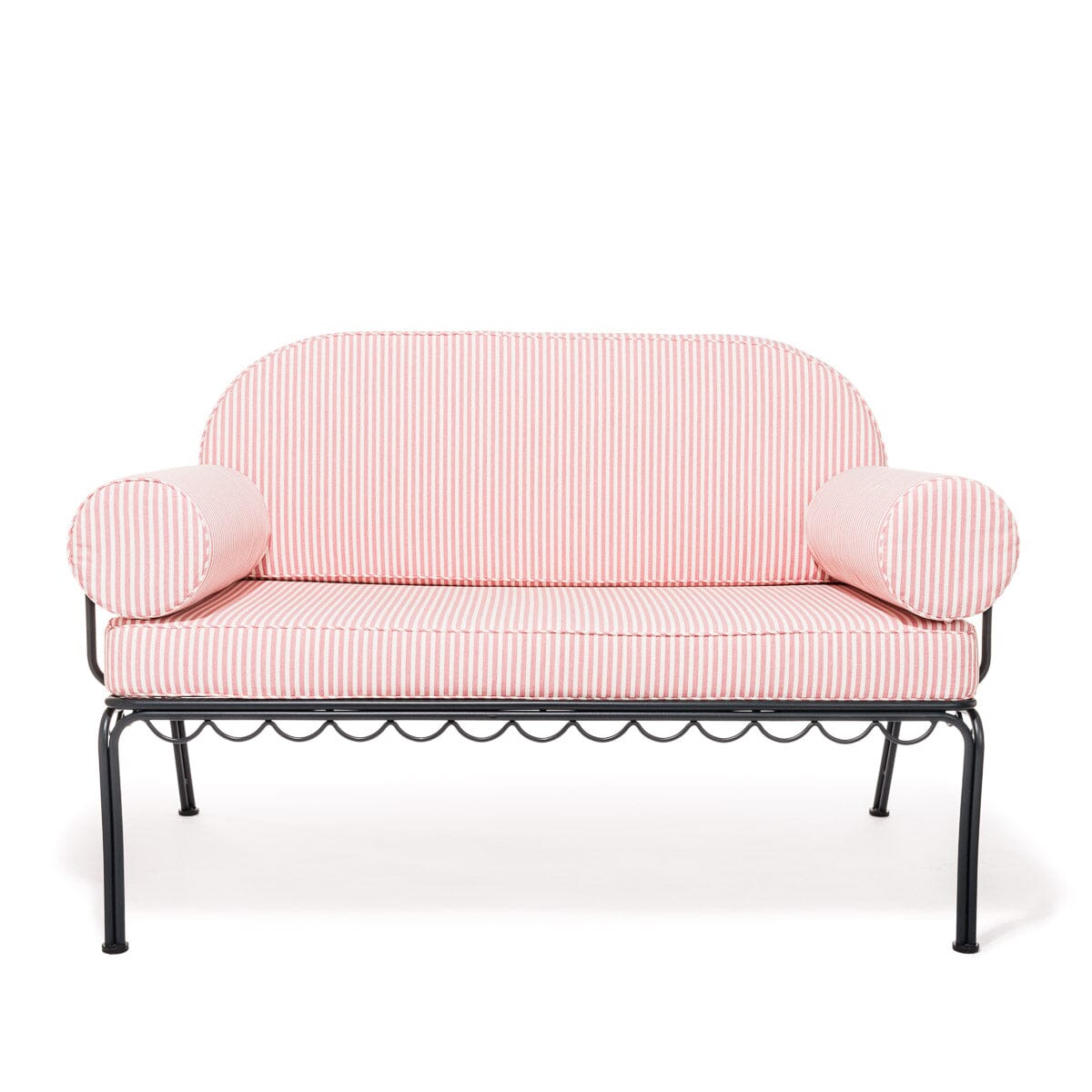 The Al Fresco Love Seat Cushion Cover Set - Lauren's Pink Stripe Al Fresco Love Seat Cushion Set Business & Pleasure Co. 