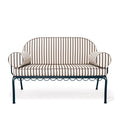 The Al Fresco Love Seat in Monaco Black Stripe | Vintage Black Frame Bundle Business & Pleasure Co. 