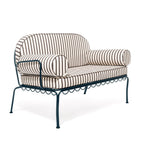 The Al Fresco Love Seat Cushion Cover Set - Monaco Black Stripe Al Fresco Love Seat Cushion Set Business & Pleasure Co. 