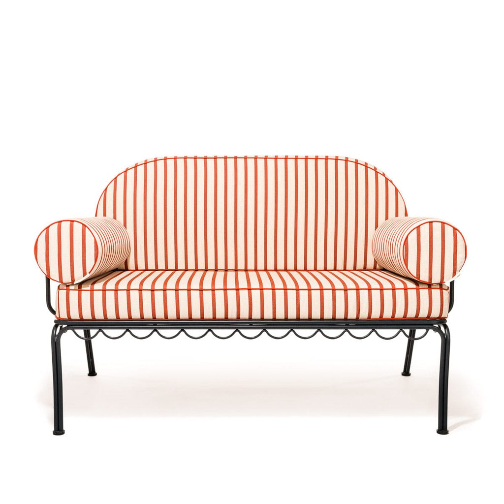 The Al Fresco Love Seat Cushion Cover Set - Monaco Le Sirenuse Stripe Al Fresco Love Seat Cushion Set Business & Pleasure Co. 