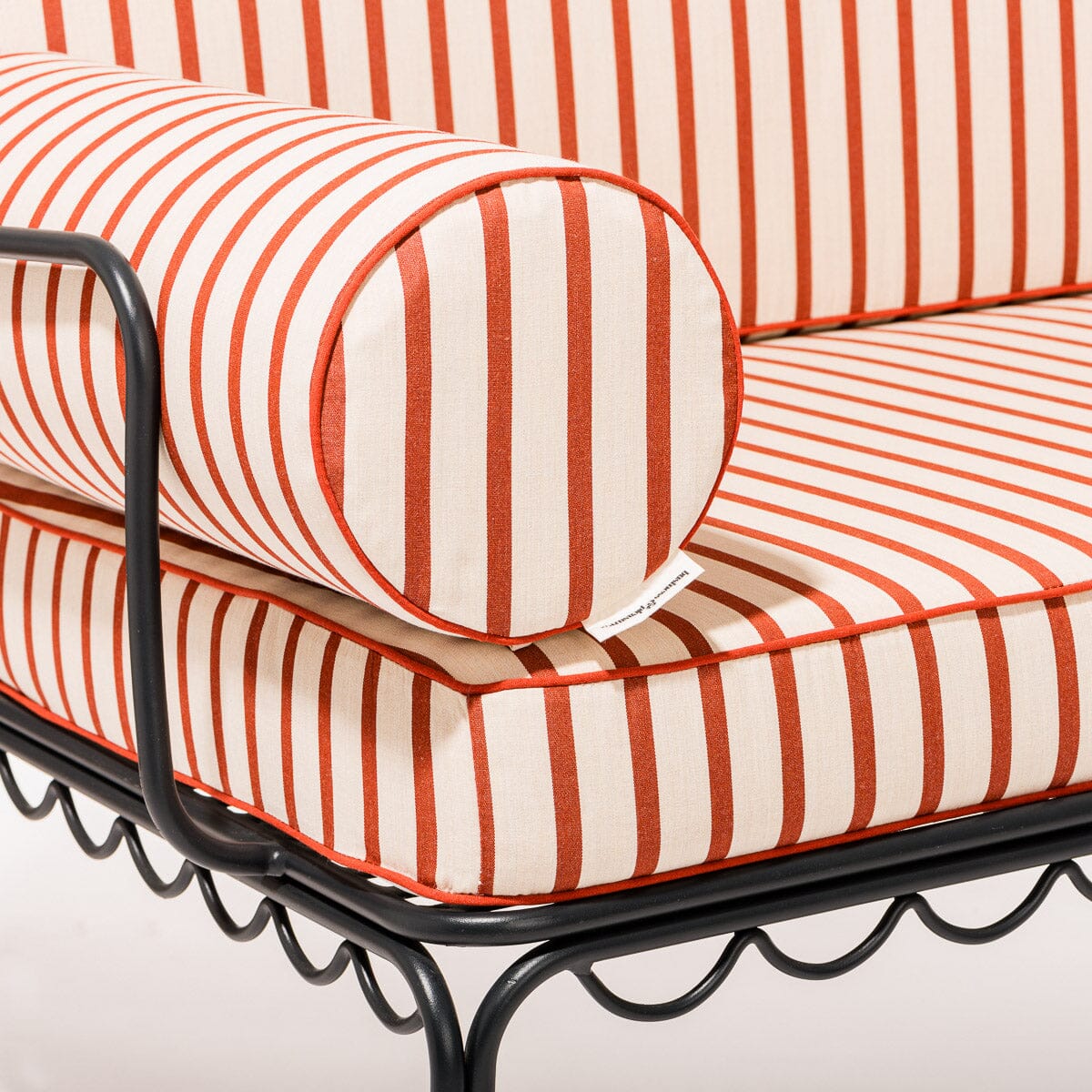 The Al Fresco Love Seat Cushion Cover Set - Monaco Le Sirenuse Stripe Al Fresco Love Seat Cushion Set Business & Pleasure Co. 