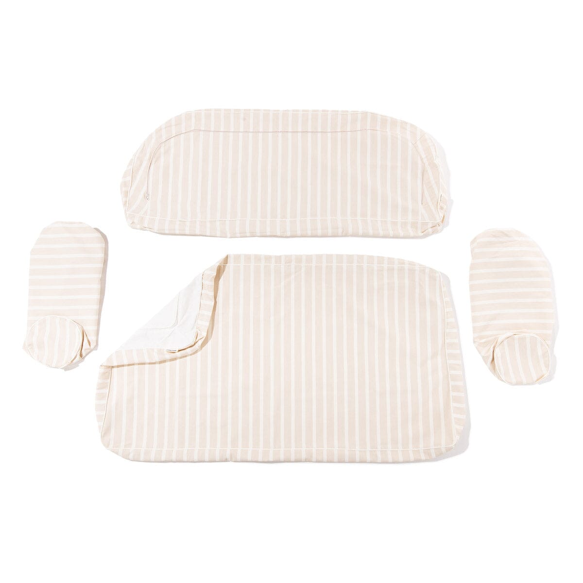 Product image of The Al Fresco Love Seat Slip Cover Set - Monaco Natural Stripe Al Fresco Love Seat Slip Cover Set Business & Pleasure Co. 