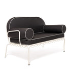 The Al Fresco Love Seat Cushion Cover Set - Rivie Black Al Fresco Love Seat Cushion Set Business & Pleasure Co. 