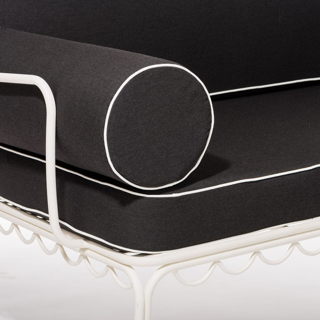 The Al Fresco Love Seat Cushion Cover Set - Rivie Black Al Fresco Love Seat Cushion Set Business & Pleasure Co. 