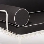 The Al Fresco Love Seat Cushion Cover Set - Rivie Black Al Fresco Love Seat Cushion Set Business & Pleasure Co. 