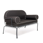 The Al Fresco Love Seat Cushion Cover Set - Rivie Black Al Fresco Love Seat Cushion Set Business & Pleasure Co. 