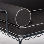 The Al Fresco Love Seat Cushion Cover Set - Rivie Black Al Fresco Love Seat Cushion Set Business & Pleasure Co. 
