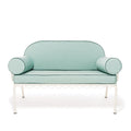 The Al Fresco Love Seat in Rivie Green | Antique White Frame Bundle Business & Pleasure Co. 