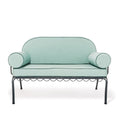 The Al Fresco Love Seat in Rivie Green | Vintage Black Frame Bundle Business & Pleasure Co. 