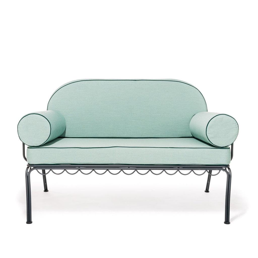The Al Fresco Love Seat Cushion Cover Set - Rivie Green Al Fresco Love Seat Cushion Set Business & Pleasure Co. 