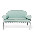 The Al Fresco Love Seat Cushion Cover Set - Rivie Green Al Fresco Love Seat Cushion Set Business & Pleasure Co. 