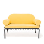 The Al Fresco Love Seat in Rivie Mimosa | Vintage Black Frame Bundle Business & Pleasure Co. 