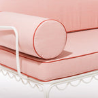 The Al Fresco Love Seat Cushion Cover Set - Rivie Pink Al Fresco Love Seat Cushion Set Business & Pleasure Co. 
