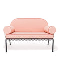 The Al Fresco Love Seat in Rivie Pink | Vintage Black Frame Bundle Business & Pleasure Co. 
