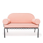 The Al Fresco Love Seat in Rivie Pink | Vintage Black Frame Bundle Business & Pleasure Co. 