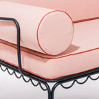 The Al Fresco Love Seat Cushion Cover Set - Rivie Pink Al Fresco Love Seat Cushion Set Business & Pleasure Co. 