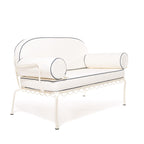 The Al Fresco Love Seat Cushion Cover Set - Rivie White Al Fresco Love Seat Cushion Set Business & Pleasure Co. 