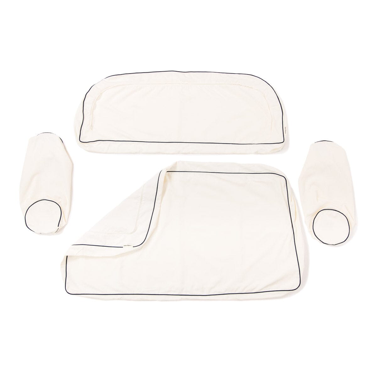 The Al Fresco Love Seat Slip Cover Set - Rivie White Al Fresco Love Seat Slip Cover Set Business & Pleasure Co. 