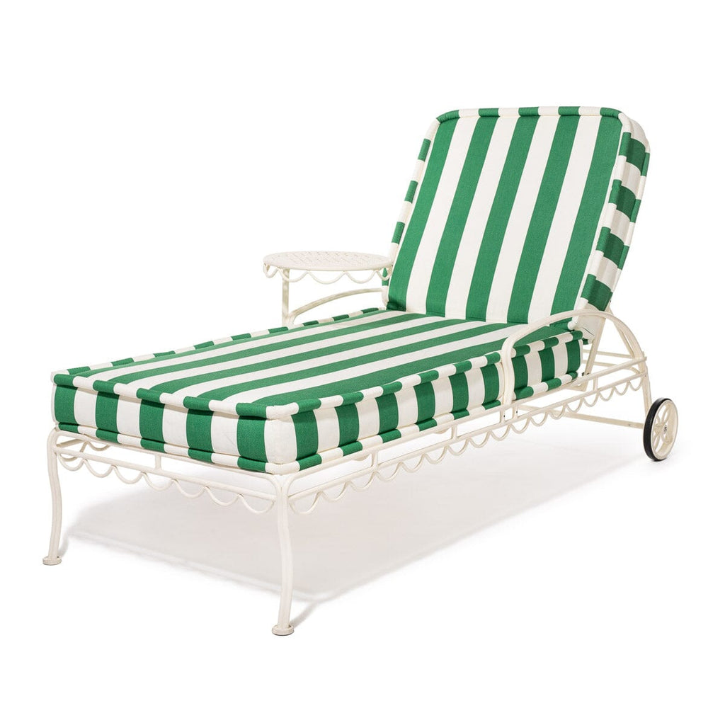 The Sun Lounger Slip Cover - Crew Canyon Green Stripe Sun Lounger Slip Cover Business & Pleasure Co. 