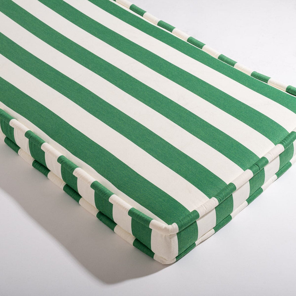 The Sun Lounger Slip Cover - Crew Canyon Green Stripe Sun Lounger Slip Cover Business & Pleasure Co. 