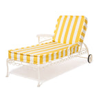 The Sun Lounger Slip Cover - Crew Mimosa Yellow Stripe Sun Lounger Slip Cover Business & Pleasure Co. 