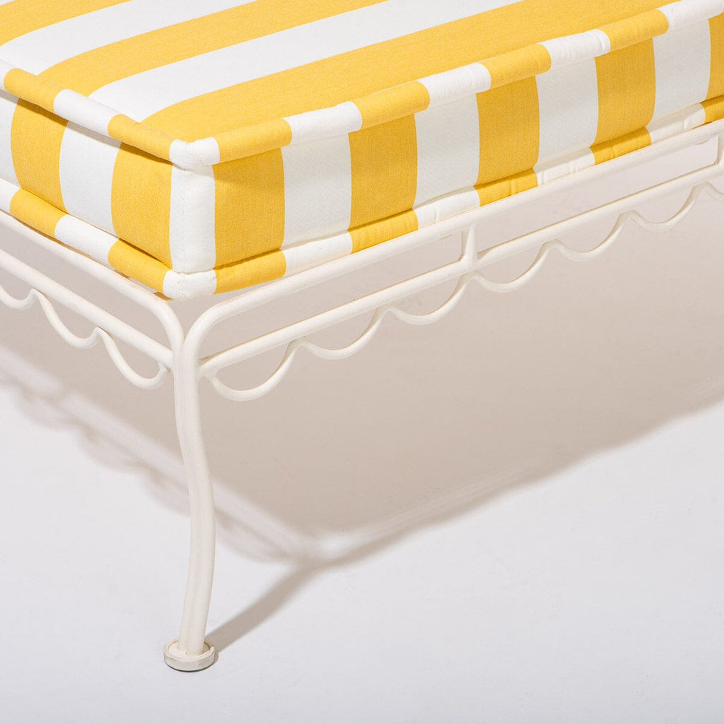 The Sun Lounger Slip Cover - Crew Mimosa Yellow Stripe Sun Lounger Slip Cover Business & Pleasure Co. 