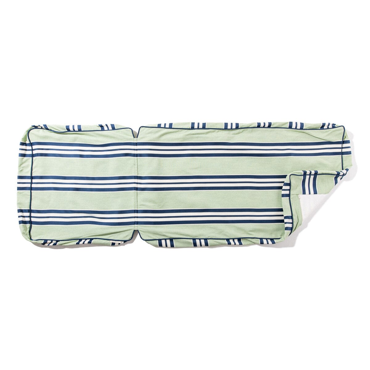 The Sun Lounger Slip Cover x Julia Berolzheimer in Green Stripes B&P Co. x Julia Berolzheimer 