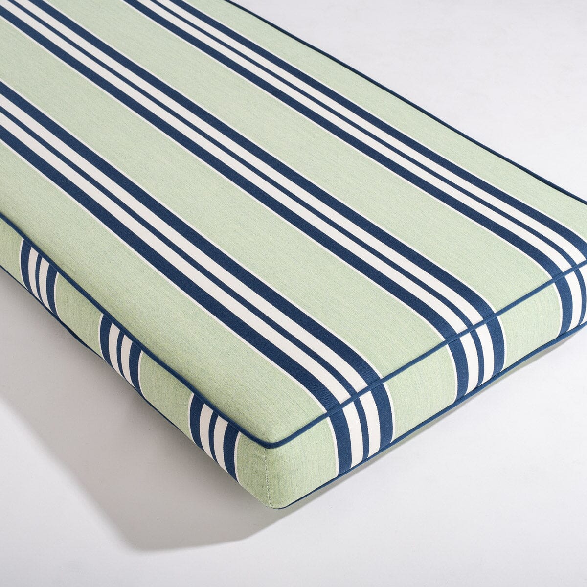 The Sun Lounger Slip Cover x Julia Berolzheimer in Green Stripes B&P Co. x Julia Berolzheimer 