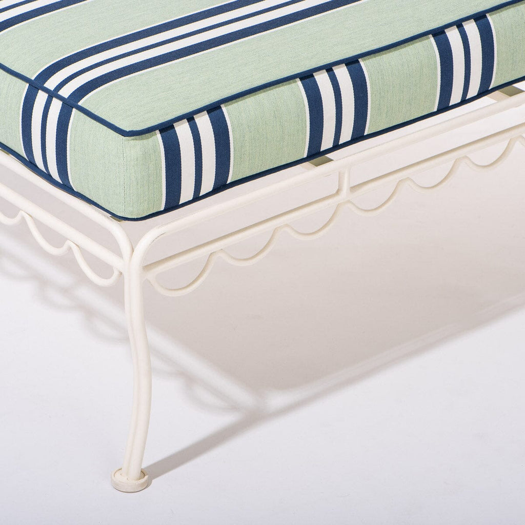 The Sun Lounger Slip Cover x Julia Berolzheimer in Green Stripes B&P Co. x Julia Berolzheimer 